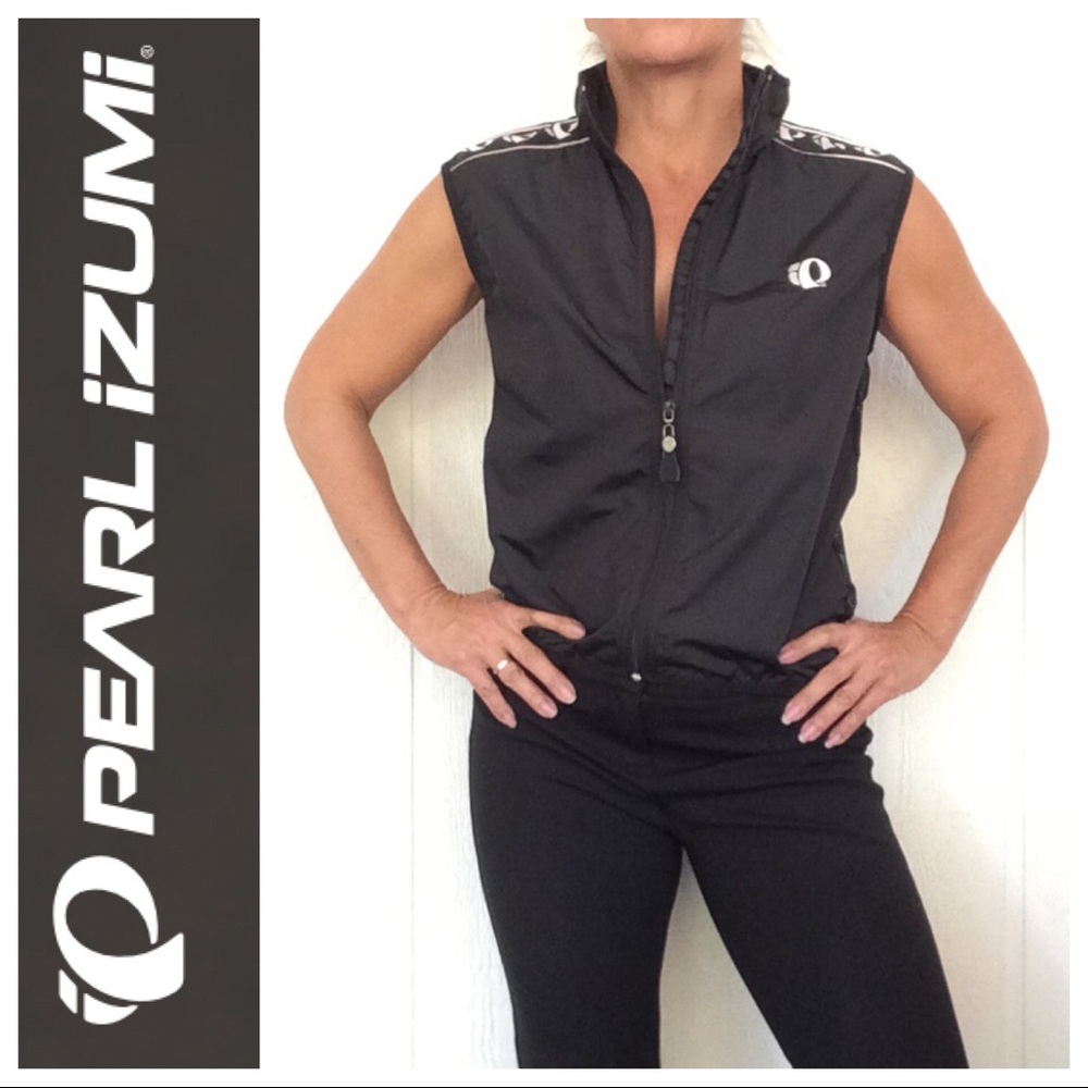 PEARL IZUMI BLACK SLEEVELESS CYCLING VEST TOP MED